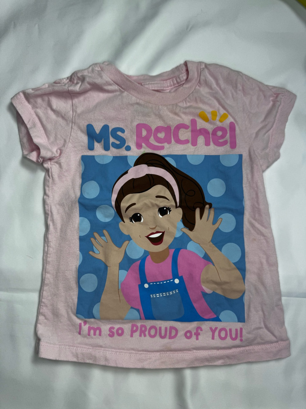 Ms Rachel Light Pink Logo Tee